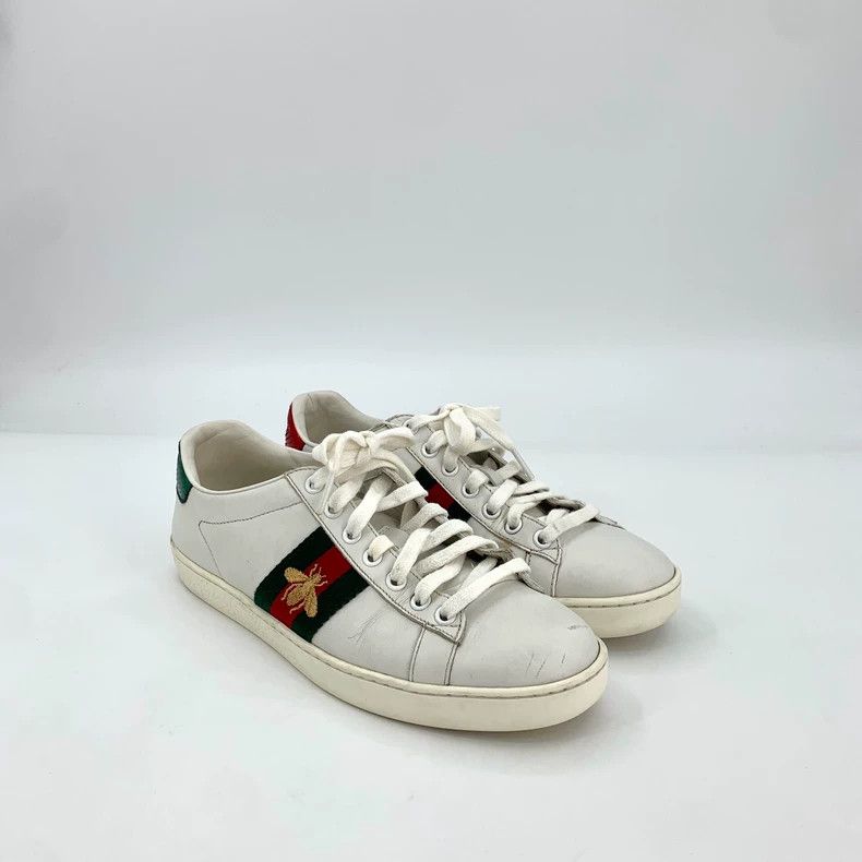 Gucci Gucci Ace Series White Sneakers with Embroidery Size US 7 / EU 40 - 2 Thumbnail