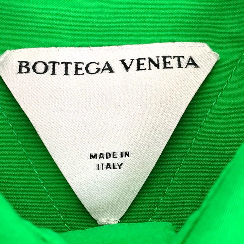 Bottega Veneta Green Cotton Short Sleeve Button-Up Shirt Size US S / EU 44-46 / 1 - 5 Thumbnail