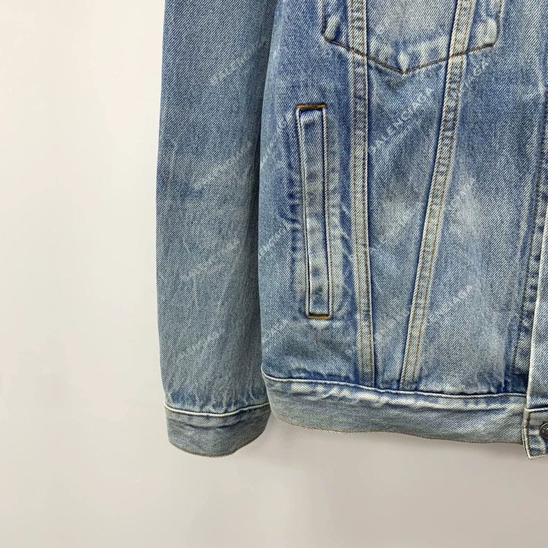 Balenciaga Balenciaga Blue Logo Denim Jacket Long Sleeve Size US XXS / EU 40 - 4 Thumbnail