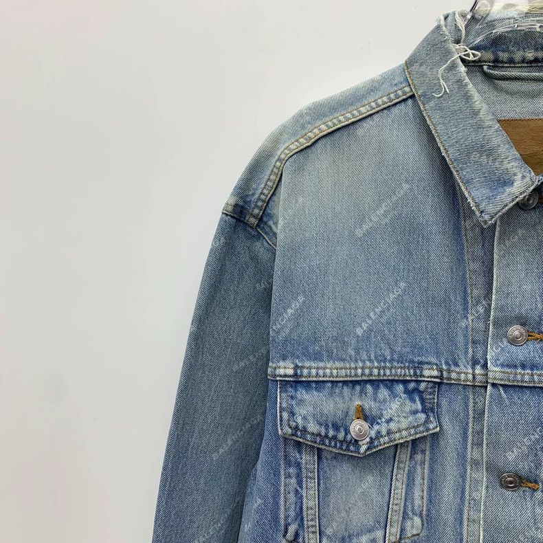 Balenciaga Balenciaga Blue Logo Denim Jacket Long Sleeve Size US XXS / EU 40 - 3 Thumbnail