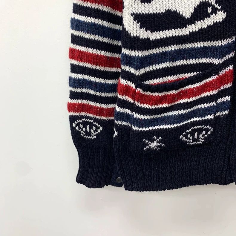 Thom Browne Thom Browne Striped Cotton V-Neck Cardigan Size US S / EU 44-46 / 1 - 4 Thumbnail