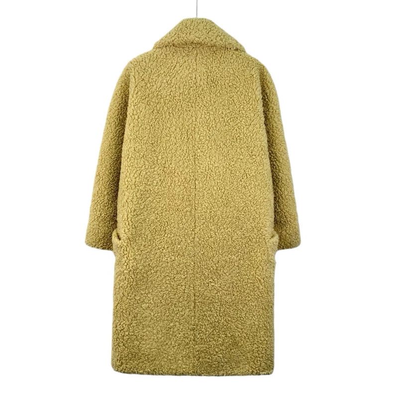 Burberry Burberry Yellow Teddy Wool Double-Breasted Coat Size US M / EU 48-50 / 2 - 2 Thumbnail