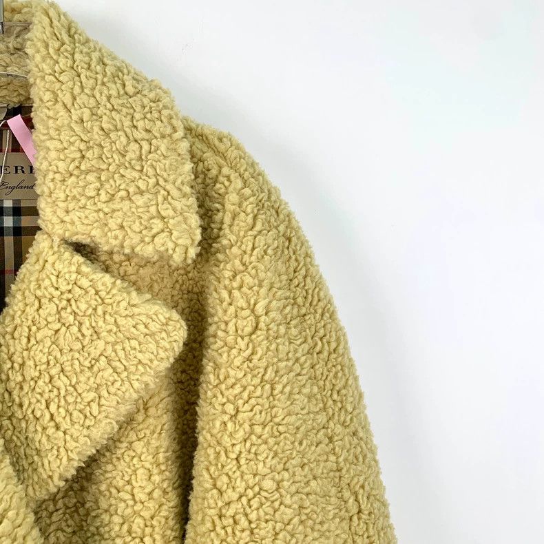 Burberry Burberry Yellow Teddy Wool Double-Breasted Coat Size US M / EU 48-50 / 2 - 3 Thumbnail