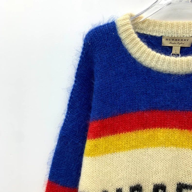 Burberry Burberry Color Block Logo Knit Sweater Size US L / EU 52-54 / 3 - 3 Thumbnail