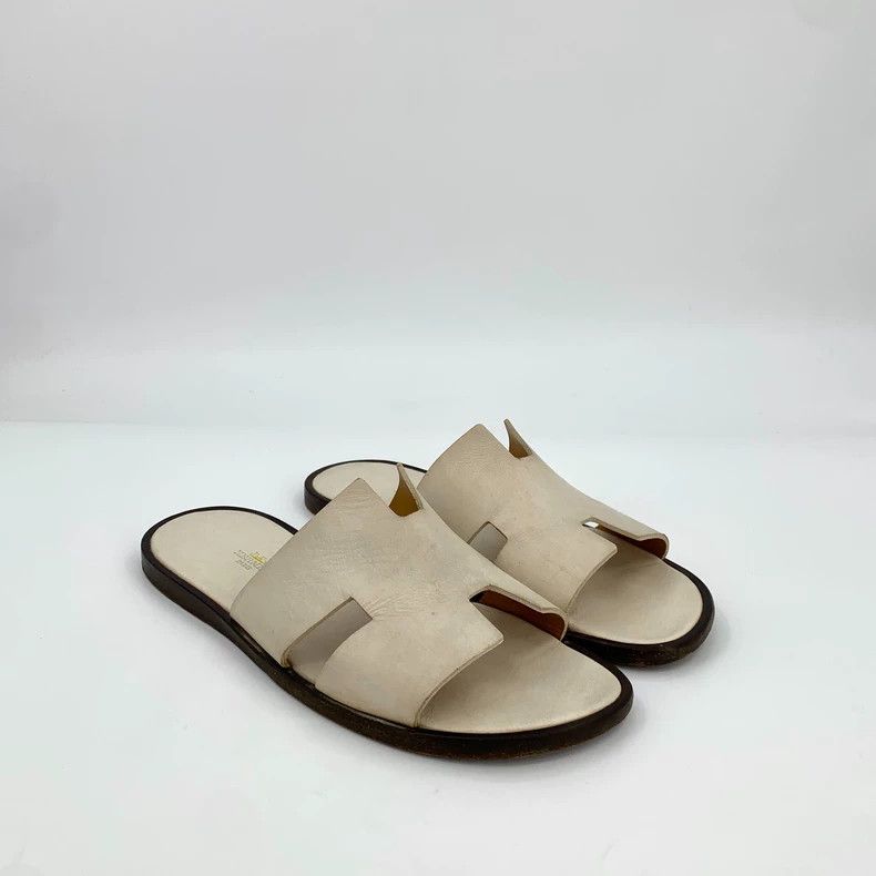 Hermes Hermes Casual Slide Sandals in Beige Size US 10 / EU 43 - 2 Thumbnail