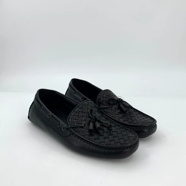 Bottega Veneta Bottega Veneta Black Woven Loafers Shoes Size US 10.5 / EU 43-44 - 2 Thumbnail