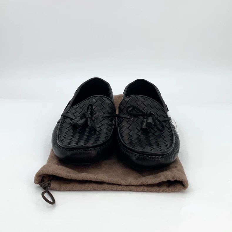 Bottega Veneta Bottega Veneta Black Woven Loafers Shoes Size US 10.5 / EU 43-44 - 8 Thumbnail