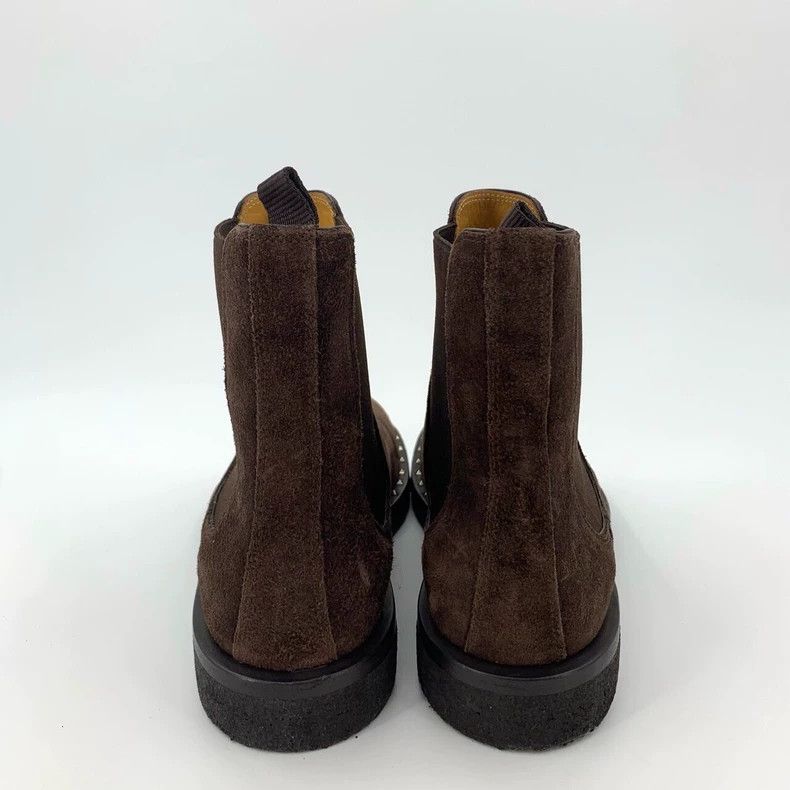 Valentino Valentino Brown Suede Short Boots with Studs Size US 10 / EU 43 - 4 Thumbnail