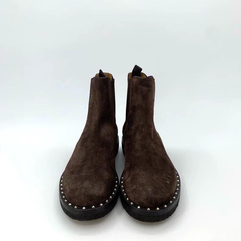 Valentino Valentino Brown Suede Short Boots with Studs Size US 10 / EU 43 - 3 Thumbnail