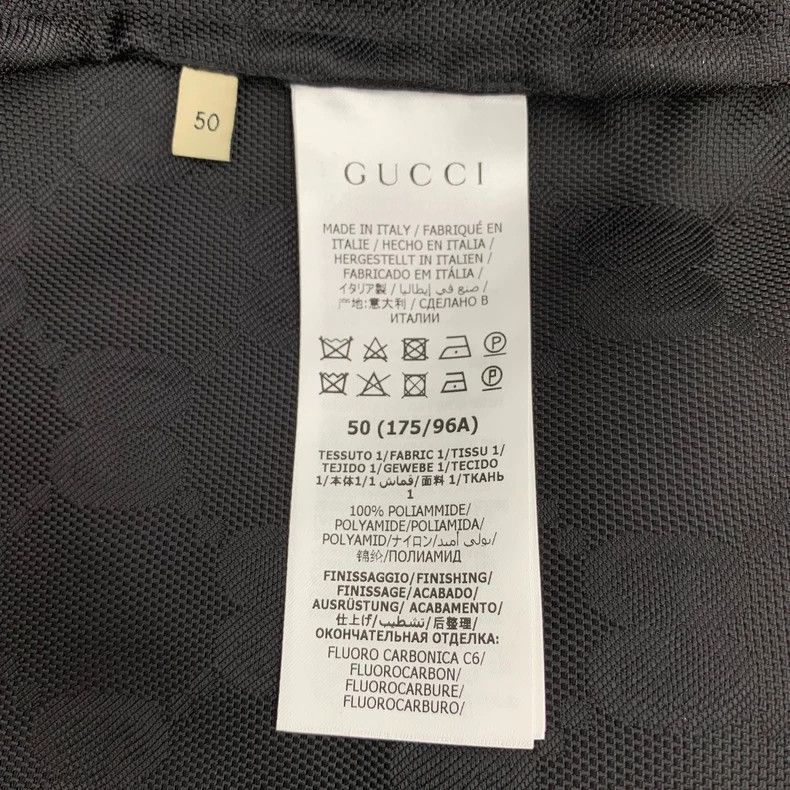 Gucci Black Logo Hooded Jacket Size 50
