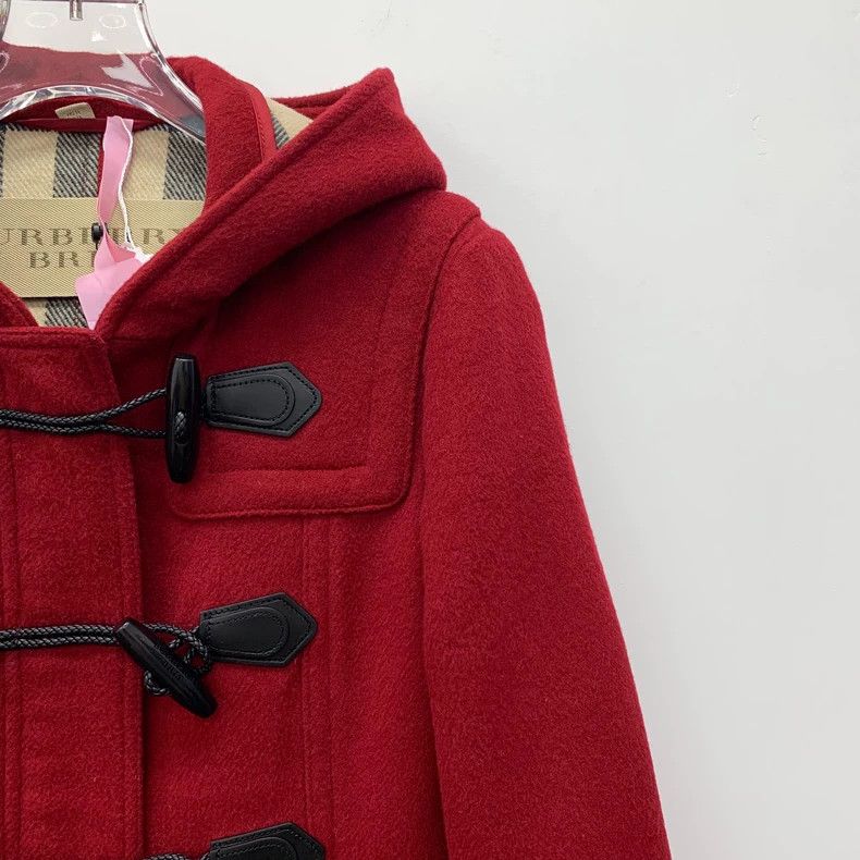 Burberry Burberry Red Wool Hooded Short Coat Size US S / EU 44-46 / 1 - 3 Thumbnail