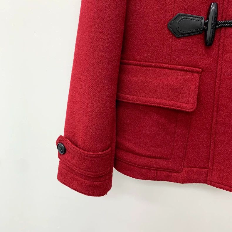 Burberry Burberry Red Wool Hooded Short Coat Size US S / EU 44-46 / 1 - 4 Thumbnail