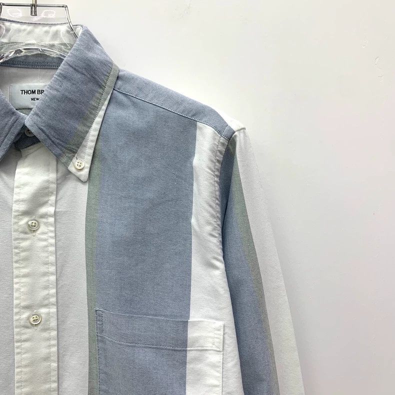 Thom Browne Thom Browne Long Sleeve Striped Cotton Shirt Size US S / EU 44-46 / 1 - 3 Thumbnail