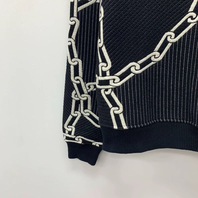 Louis Vuitton Louis Vuitton Black Chain Pattern Long Sleeve Sweatshirt Size US XS / EU 42 / 0 - 4 Thumbnail