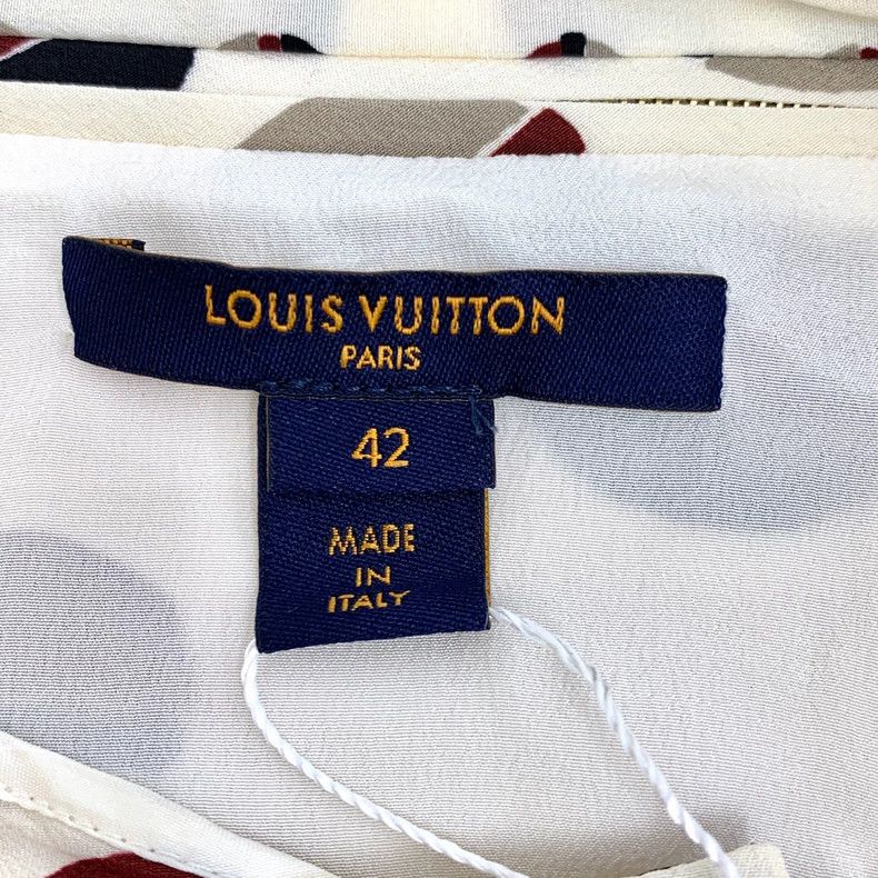 Louis Vuitton Louis Vuitton Beige Short Sleeve Silk Shirt Size US L / EU 52-54 / 3 - 5 Thumbnail