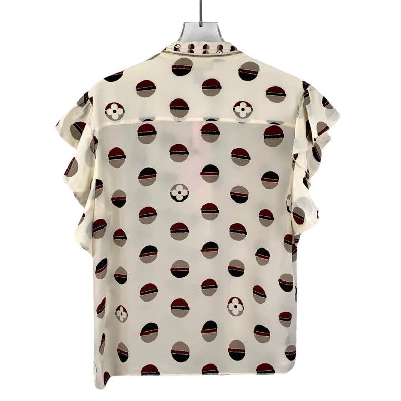 Louis Vuitton Louis Vuitton Beige Short Sleeve Silk Shirt Size US L / EU 52-54 / 3 - 2 Thumbnail
