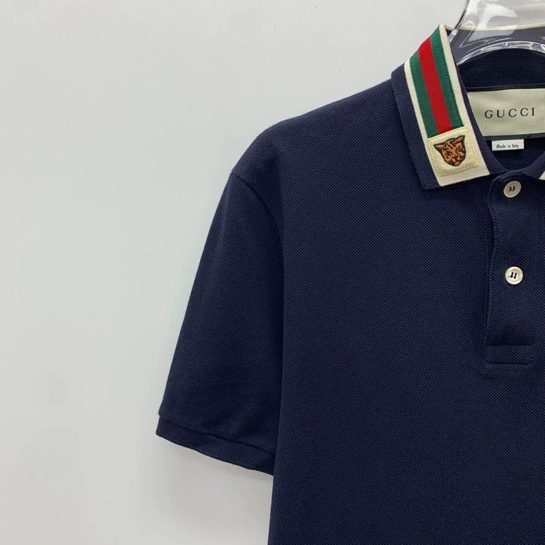 Gucci Gucci Navy Striped Cotton Polo Shirt Size US S / EU 44-46 / 1 - 3 Thumbnail
