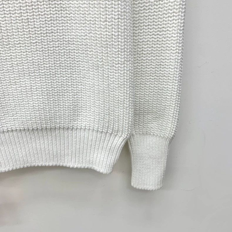 Prada Prada White Letter Knit Sweater Long Sleeve Size US M / EU 48-50 / 2 - 4 Thumbnail