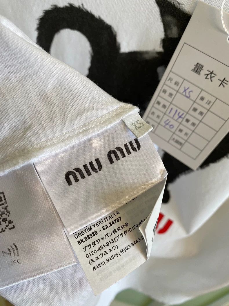 Miu Miu MiuMiu Cat Print Short Sleeve T-Shirt Size US XS / EU 42 / 0 - 6 Thumbnail