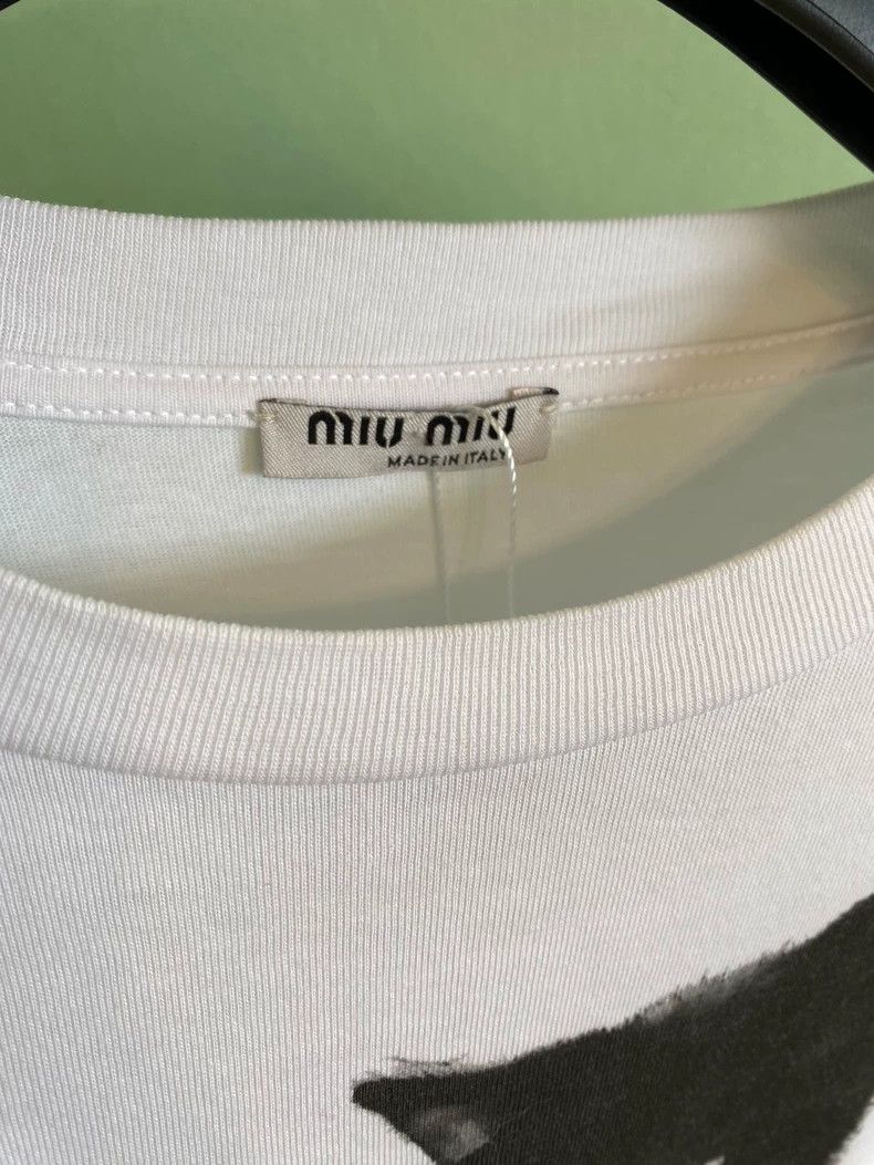 Miu Miu MiuMiu Cat Print Short Sleeve T-Shirt Size US XS / EU 42 / 0 - 4 Thumbnail