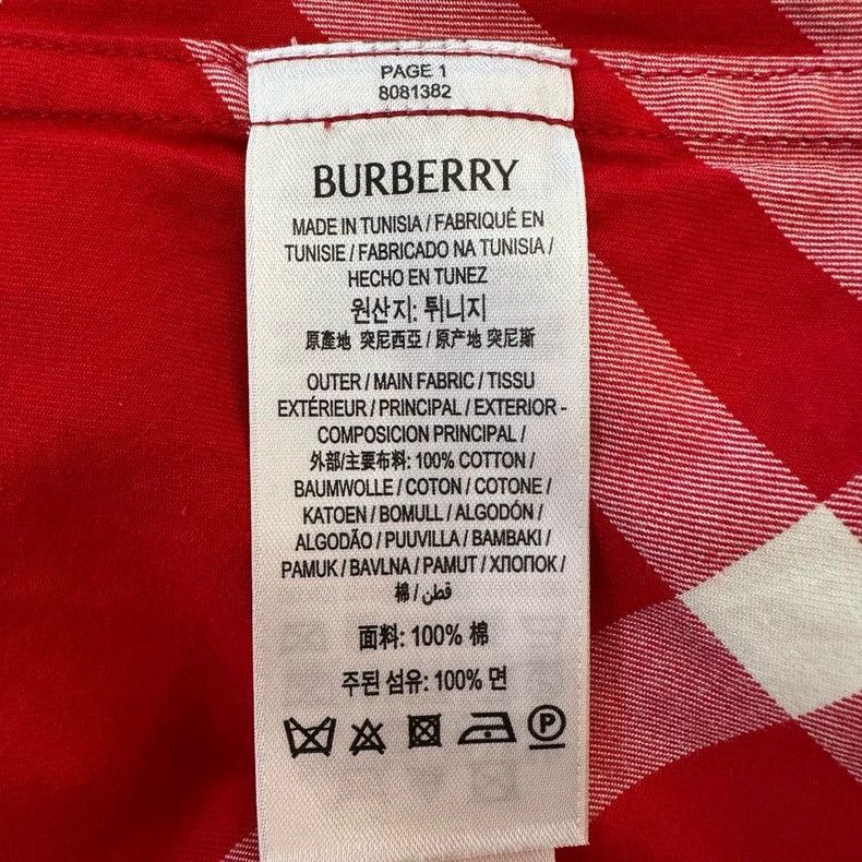 Burberry Burberry Red Plaid Long Sleeve Shirt for Men Size US XS / EU 42 / 0 - 4 Thumbnail
