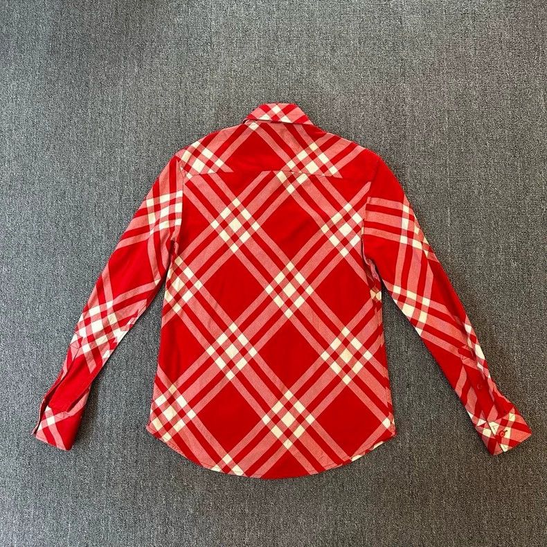 Burberry Burberry Red Plaid Long Sleeve Shirt for Men Size US XS / EU 42 / 0 - 2 Thumbnail