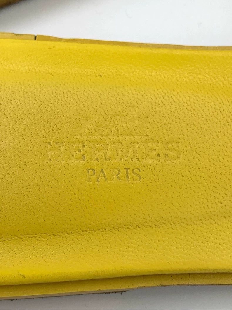 Hermes Hermes Yellow Leather Slippers Size 37 Size US 7.5 / EU 40-41 - 8 Thumbnail