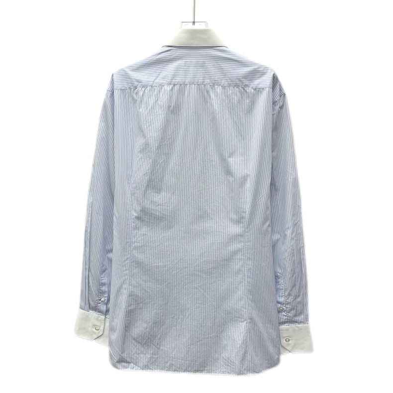 Ermenegildo Zegna Stefano Ricci Blue Stripe Long Sleeve Shirt Size US L / EU 52-54 / 3 - 2 Thumbnail