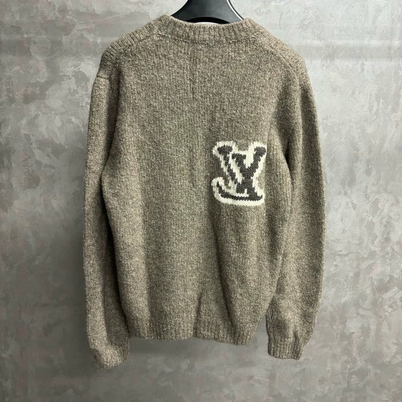 Louis Vuitton Louis Vuitton Brown Logo Print Sweater Size US L / EU 52-54 / 3 - 4 Thumbnail