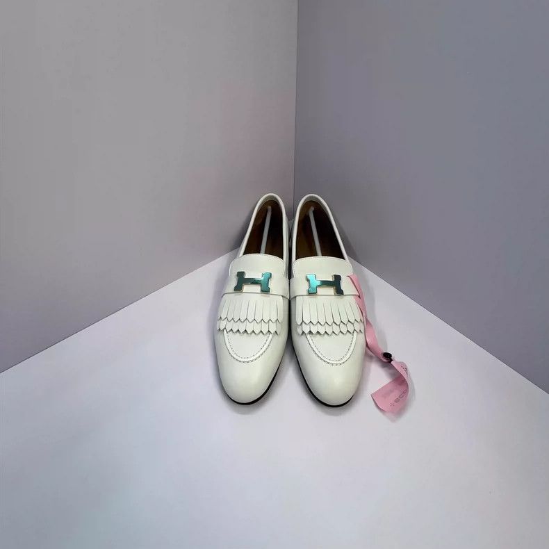 Hermes Hermes Fringed Loafers with Gold Buckle Size US 8 / EU 41 - 6 Thumbnail