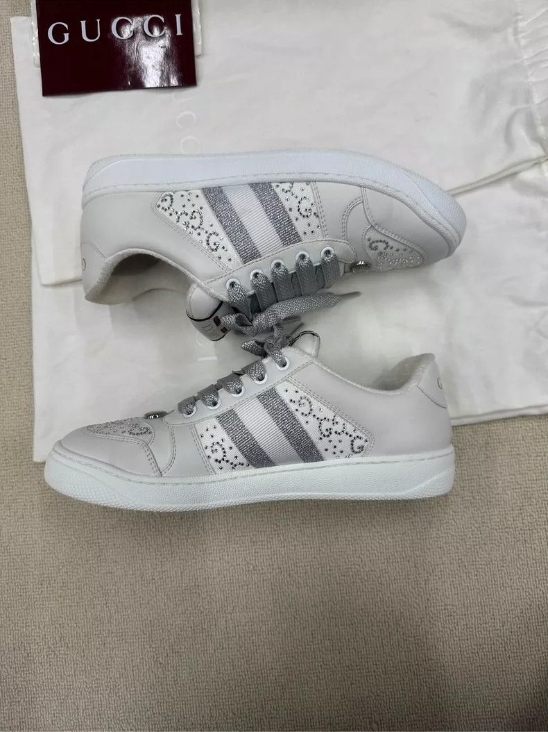 Gucci GUCCI Screener Leather Lace-up Low Top Sneakers Size US 7.5 / EU 40-41 - 5 Thumbnail