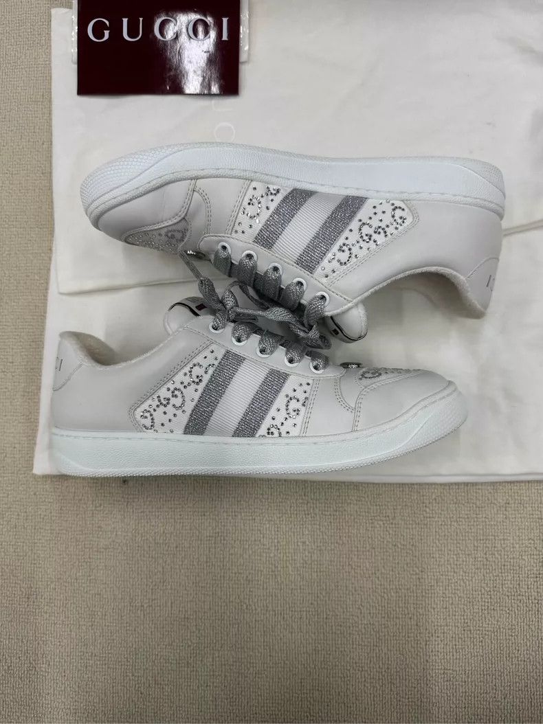 Gucci GUCCI Screener Leather Lace-up Low Top Sneakers Size US 7.5 / EU 40-41 - 6 Thumbnail