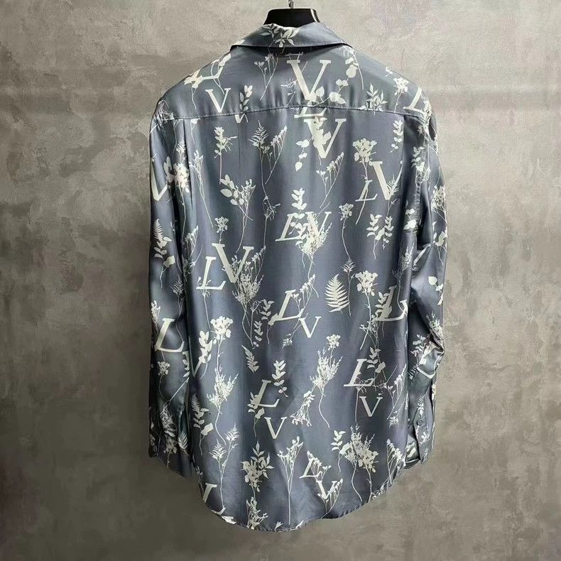 Louis Vuitton Louis Vuitton Blue Floral Long Sleeve Shirt Size US XS / EU 42 / 0 - 2 Thumbnail