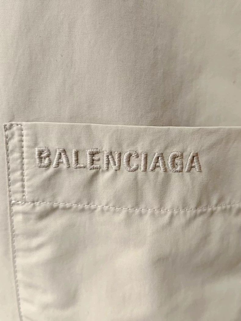 Balenciaga Balenciaga Embroidered Logo Padded Shirt Jacket Size US L / EU 52-54 / 3 - 3 Thumbnail