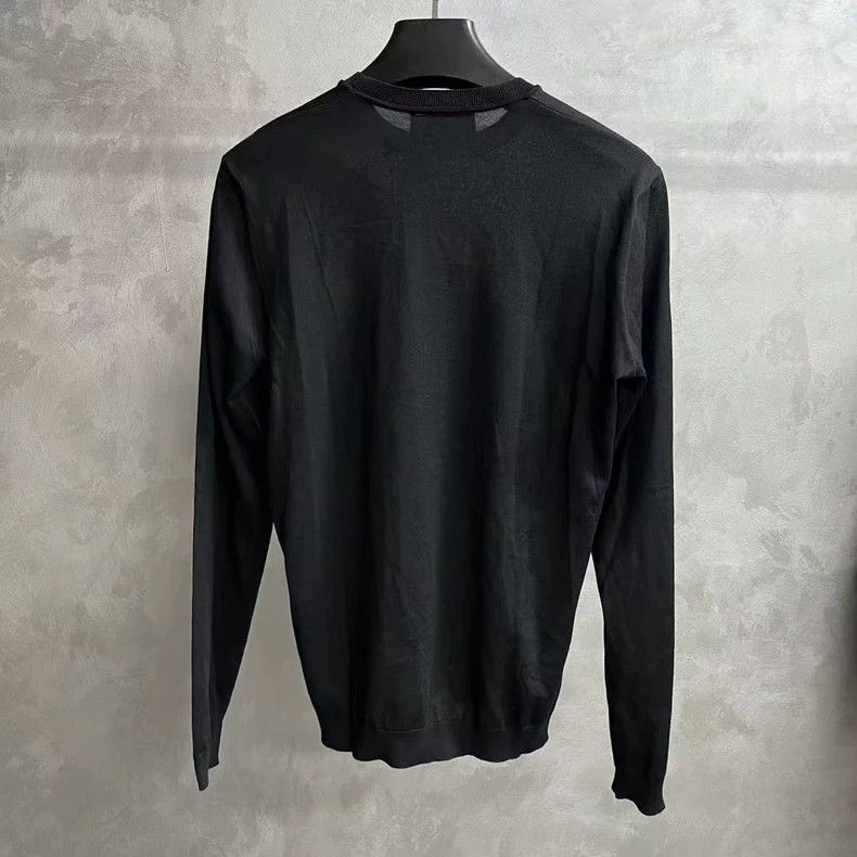 Fendi Fendi Black Wool Logo Crew Neck Sweater Size US M / EU 48-50 / 2 - 2 Thumbnail