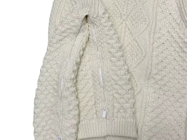 Dior Dior Cable Knit Zipper Sweater White Size US L / EU 52-54 / 3 - 3 Thumbnail