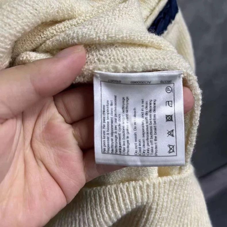 Chanel Beige Knit Top with Two Pockets