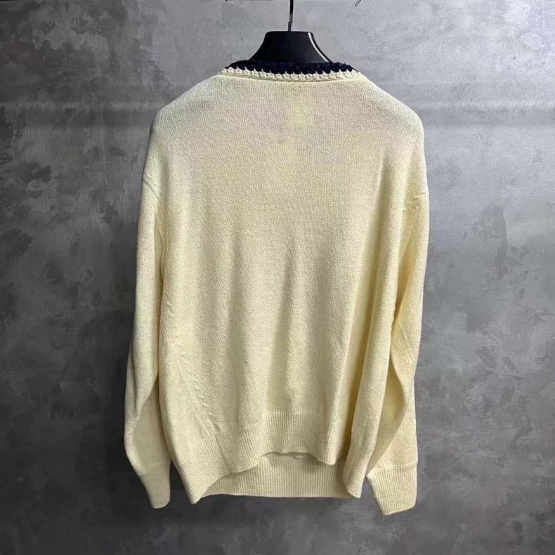 Chanel Beige Knit Top with Two Pockets
