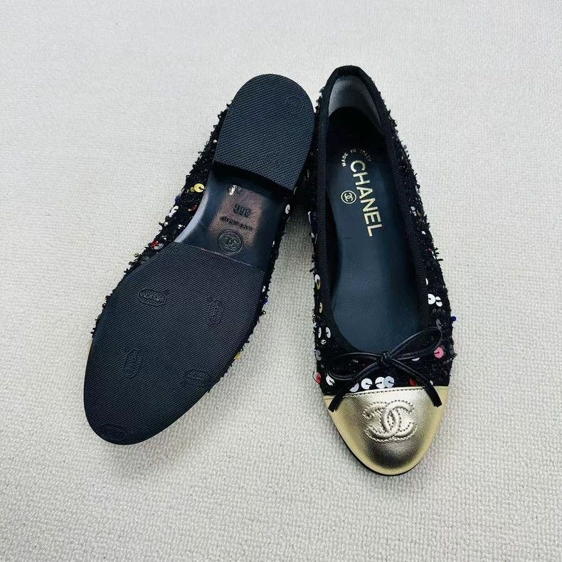 Chanel Chanel Sequin Logo Slip-On Shoes Size 36 Size US 6 / EU 39 - 4 Thumbnail