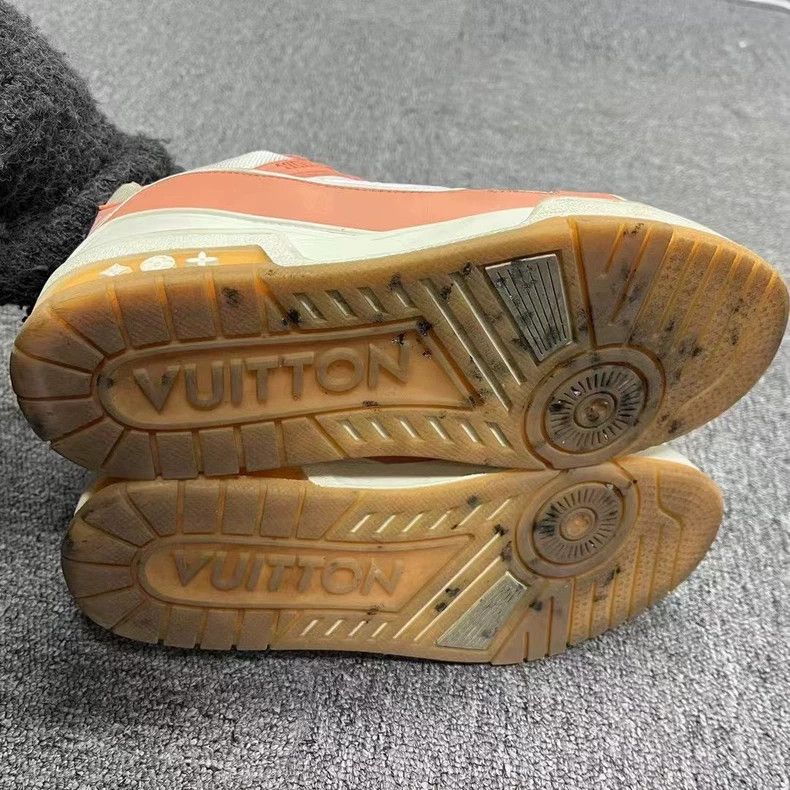 Louis Vuitton Louis Vuitton Peach Pink Trainer Sneakers Size 7 Size US 7 / EU 40 - 4 Thumbnail
