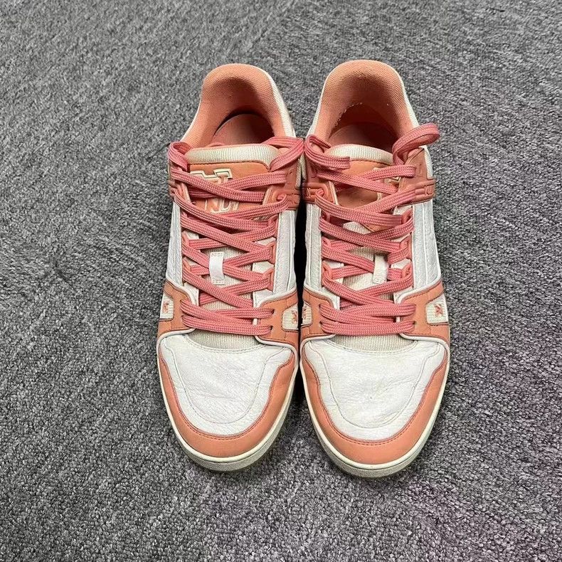 Louis Vuitton Louis Vuitton Peach Pink Trainer Sneakers Size 7 Size US 7 / EU 40 - 2 Thumbnail