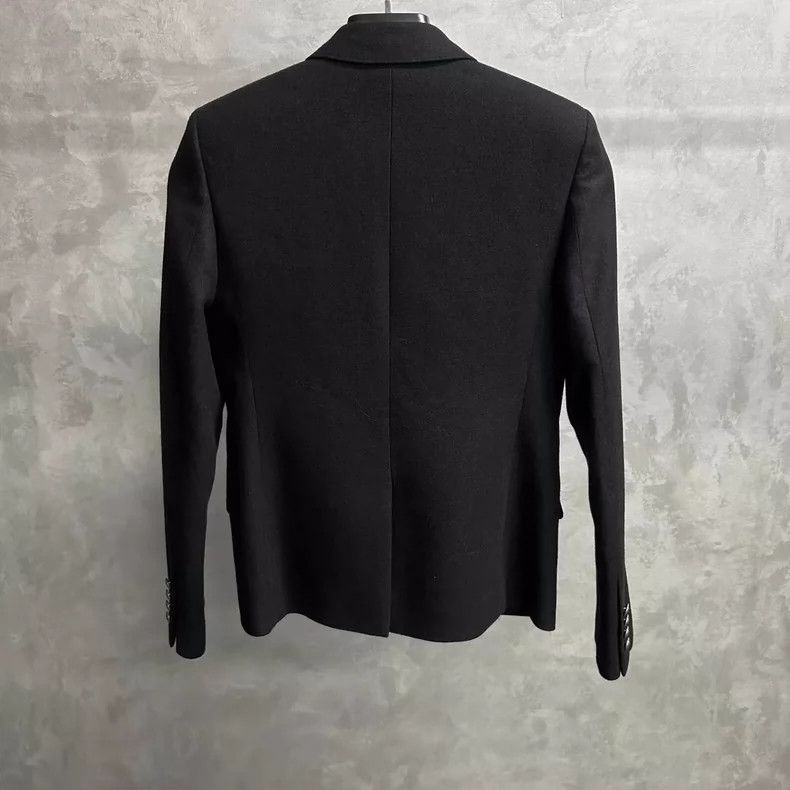 Saint Laurent Paris Saint Laurent Black Wool Blazer with Embroidery Size US XS / EU 42 / 0 - 2 Thumbnail