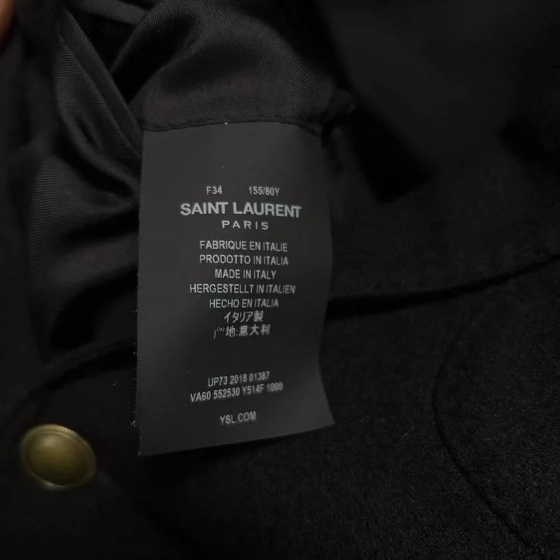 Saint Laurent Paris Saint Laurent Black Wool Blazer with Embroidery Size US XS / EU 42 / 0 - 3 Thumbnail