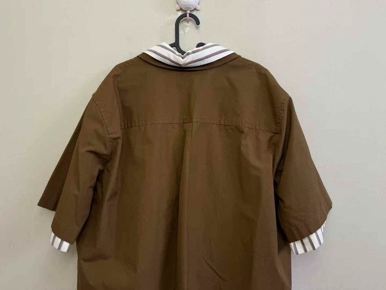 Bottega Veneta Bottega Veneta Khaki Short Sleeve Shirt Size US L / EU 52-54 / 3 - 5 Thumbnail