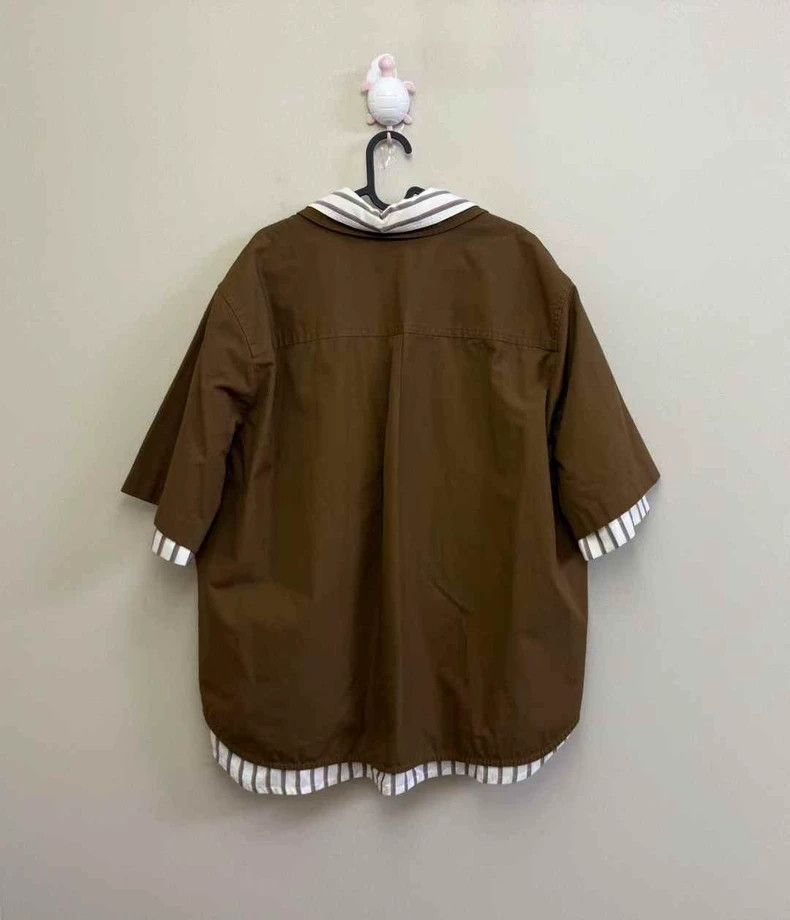 Bottega Veneta Bottega Veneta Khaki Short Sleeve Shirt Size US L / EU 52-54 / 3 - 4 Thumbnail