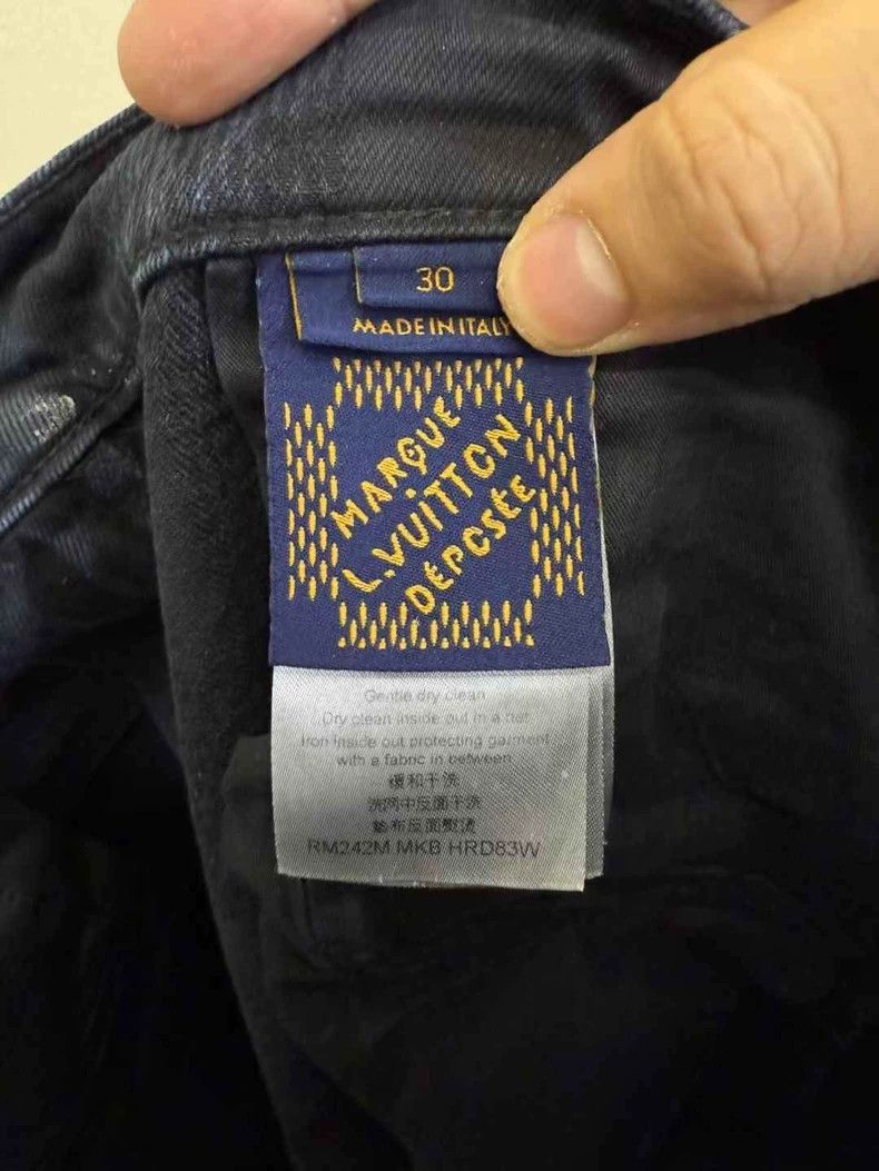 Louis Vuitton Louis Vuitton Black Logo Denim Pants Size 30 Size US 30 / EU 46 - 3 Thumbnail