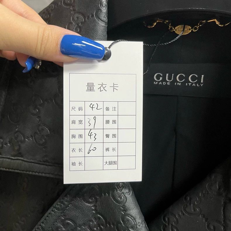 Gucci Gucci Black GG Pattern Leather Jacket Size US M / EU 48-50 / 2 - 3 Thumbnail