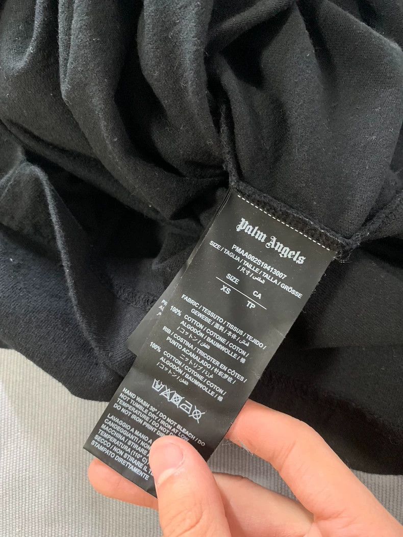 Palm Angels Palm Angels Black Batwing Sleeve T-Shirt Size US XS / EU 42 / 0 - 4 Thumbnail