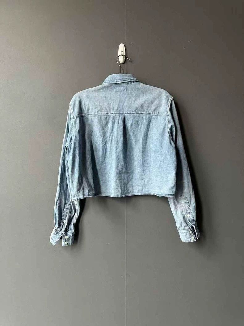 Celine Celine Denim Cropped Shirt Size XS Size US XS / EU 42 / 0 - 2 Thumbnail