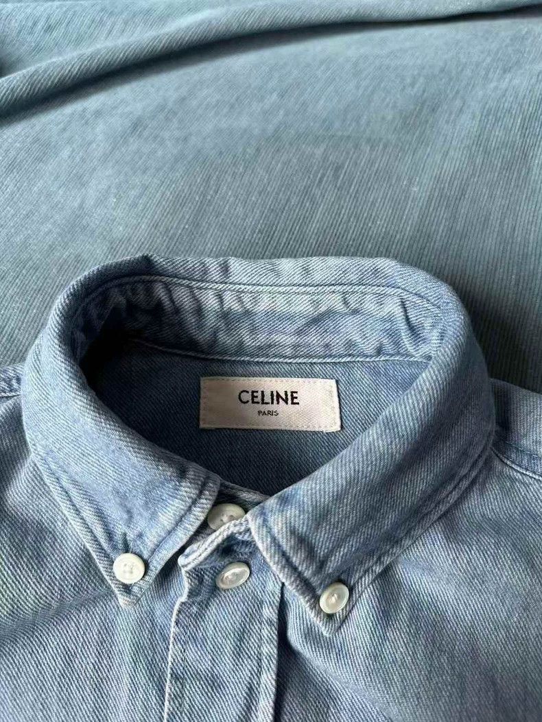 Celine Celine Denim Cropped Shirt Size XS Size US XS / EU 42 / 0 - 3 Thumbnail